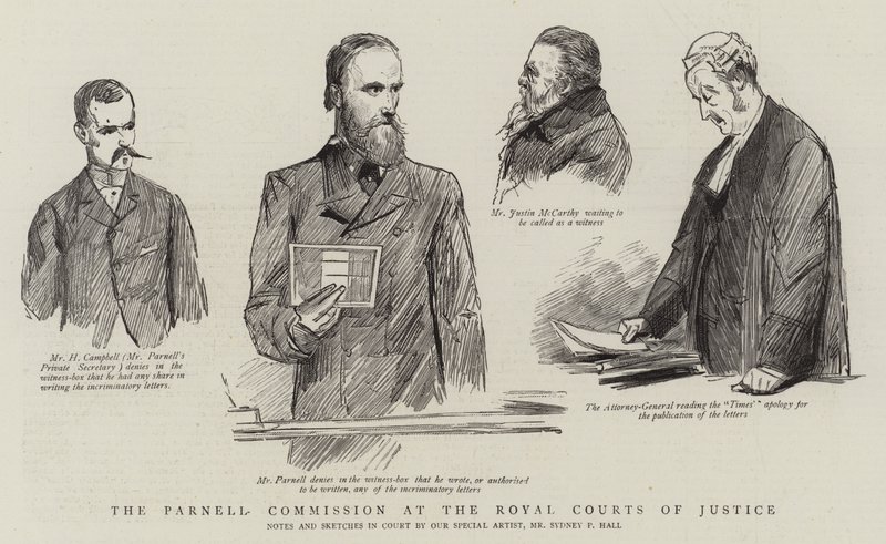 Die Parnell-Kommission am Royal Courts of Justice von Sydney Prior Hall