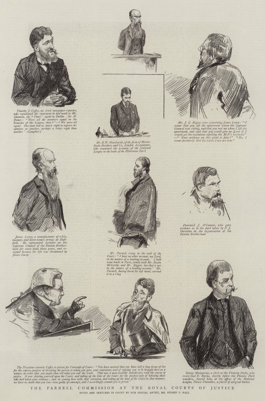 Die Parnell-Kommission am Royal Courts of Justice von Sydney Prior Hall