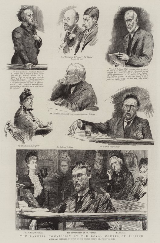 Die Parnell-Kommission am Royal Courts of Justice von Sydney Prior Hall