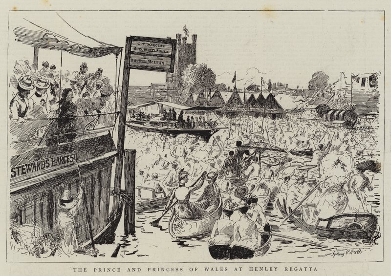 Der Prinz und die Prinzessin von Wales bei der Henley-Regatta von Sydney Prior Hall
