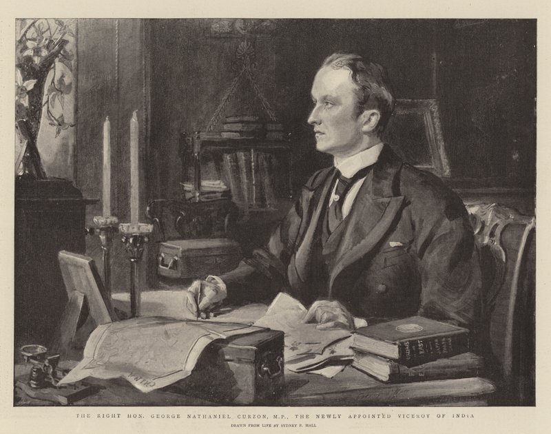 Der ehrenwerte George Nathaniel Curzon, MP, der neu ernannte Vizekönig von Indien von Sydney Prior Hall