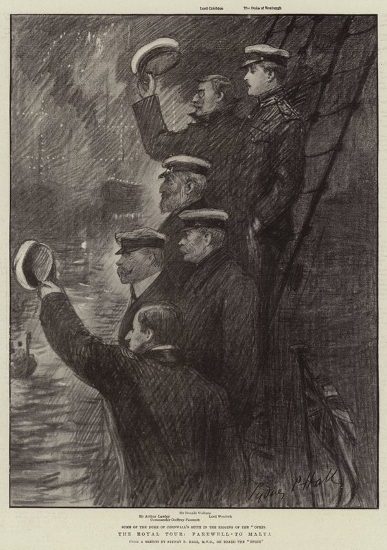 Die königliche Tour, Abschied von Malta von Sydney Prior Hall