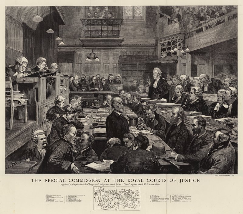 Die Sonderkommission am Royal Courts of Justice von Sydney Prior Hall