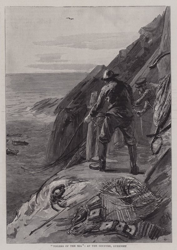 Arbeiter des Meeres, am Gouffre, Guernsey von Sydney Prior Hall