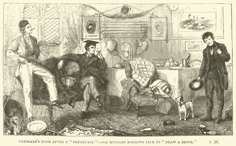Illustration für Tom Brown in Oxford von Thomas Hughes von Sydney Prior after Hall