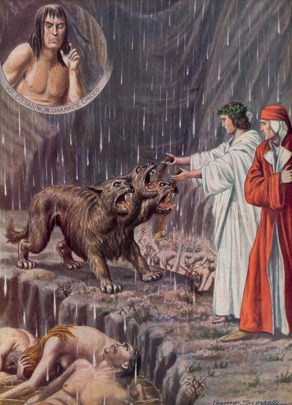 Illustration für Dantes Göttliche Komödie von Tancredi Scarpelli