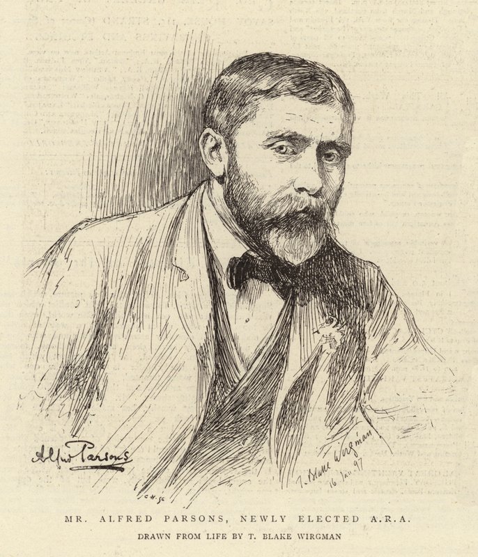 Mr. Alfred Parsons, neu gewählter ARA von Theodore Blake Wirgman
