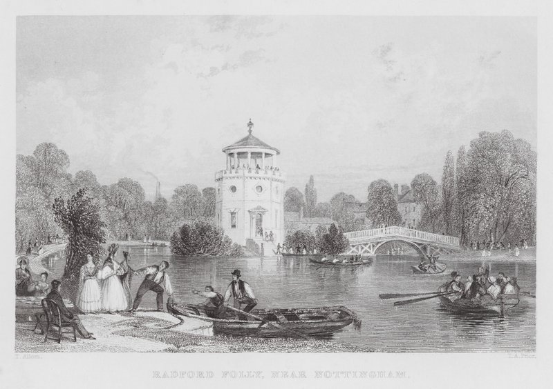 Radford Folly, bei Nottingham (Gravur) von Thomas (after) Allom
