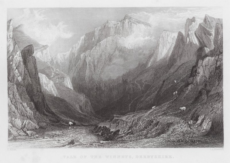 Tal der Winnets, Derbyshire (Gravur) von Thomas (after) Allom
