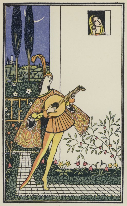 Illustration für das Decameron von Boccaccio (Farblithografie) von Thomas Derrick
