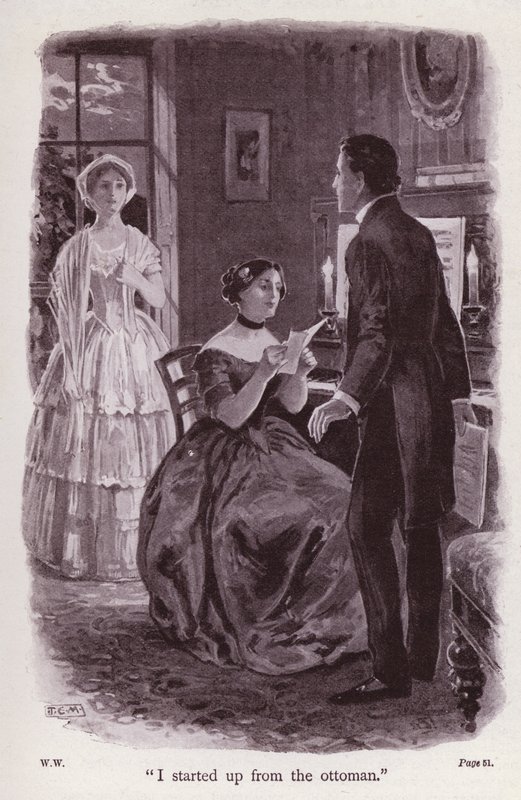 Illustration für Die Frau in Weiß von Wilkie Collins von Thomas Eyre Macklin