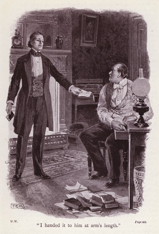 Illustration für Die Frau in Weiß von Wilkie Collins von Thomas Eyre Macklin