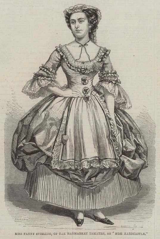Miss Fanny Stirling vom Haymarket Theatre als Miss Hardcastle von Thomas Harrington Wilson