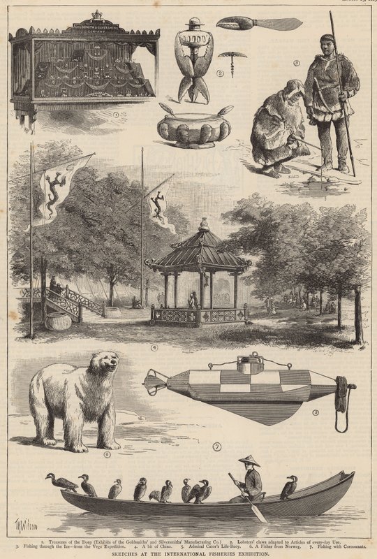 Skizzen auf der Internationalen Fischereiausstellung von Thomas Harrington Wilson