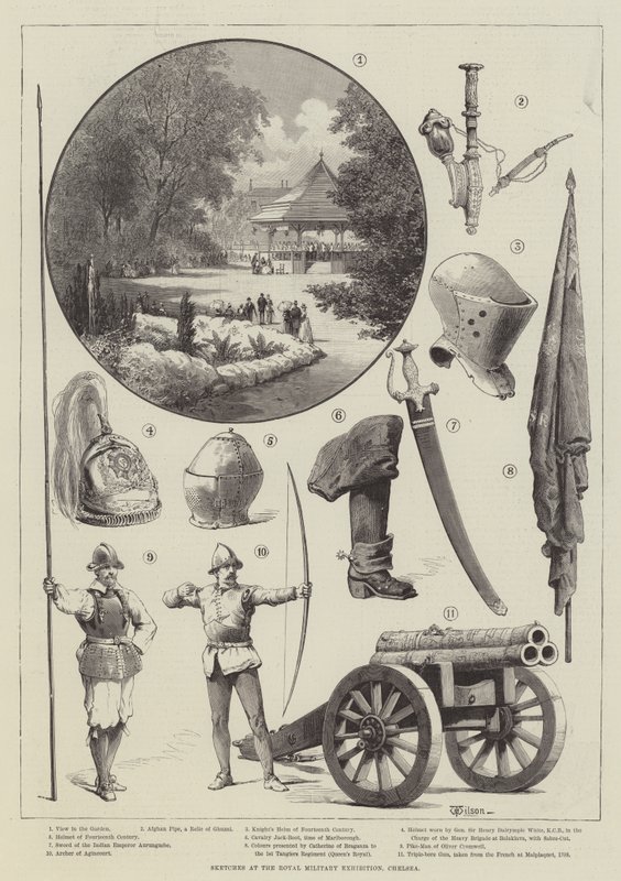 Skizzen bei der Royal Military Exhibition, Chelsea von Thomas Harrington Wilson