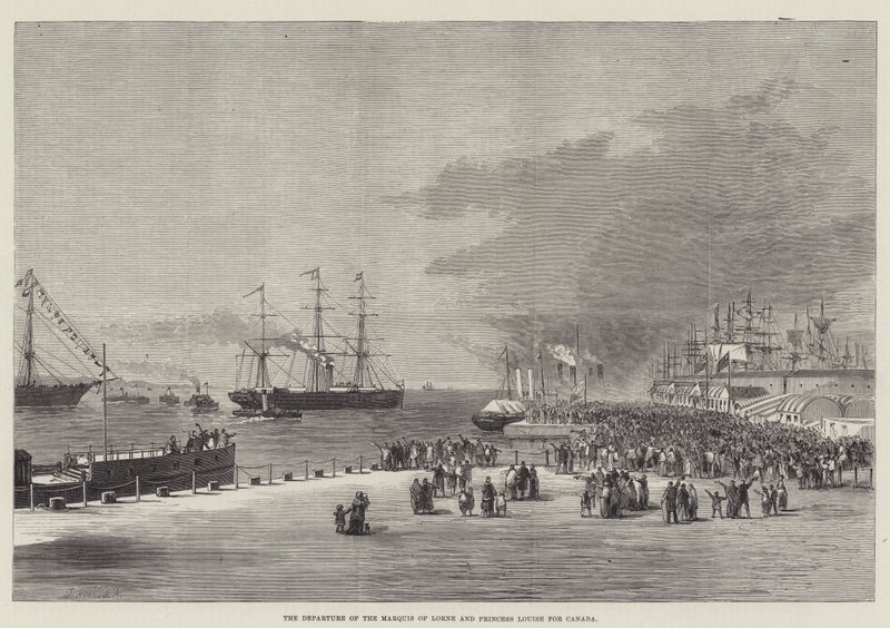 Die Abreise des Marquis von Lorne und Prinzessin Louise nach Kanada von Thomas Harrington Wilson