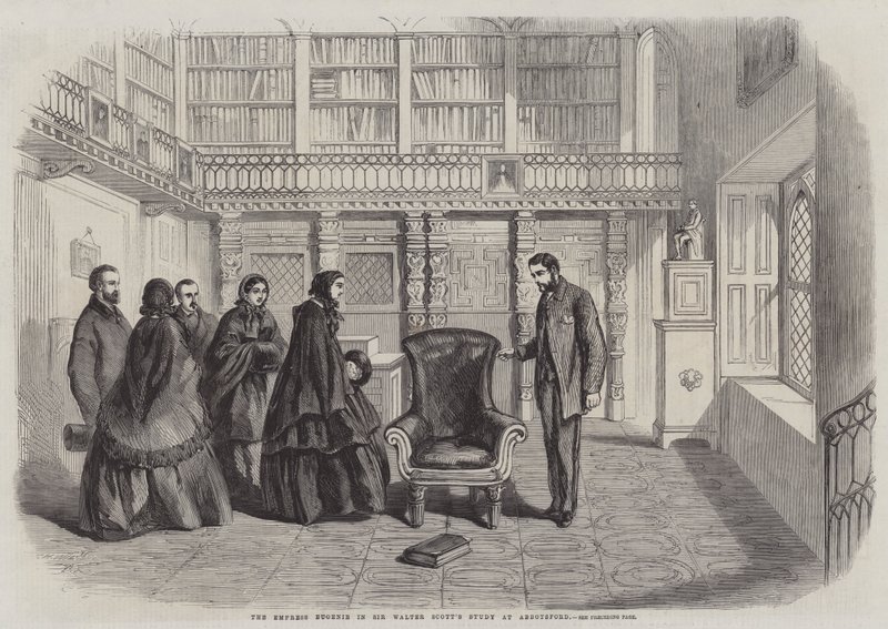 Die Kaiserin Eugenie im Arbeitszimmer von Sir Walter Scott in Abbotsford von Thomas Harrington Wilson