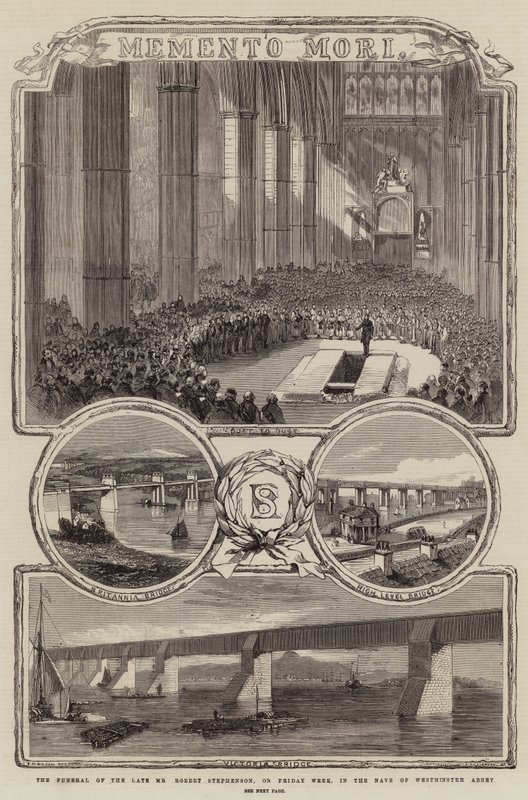 Die Beerdigung des verstorbenen Mr. Robert Stephenson, am Freitag in der Woche, im Hauptschiff der Westminster Abbey von Thomas Harrington Wilson
