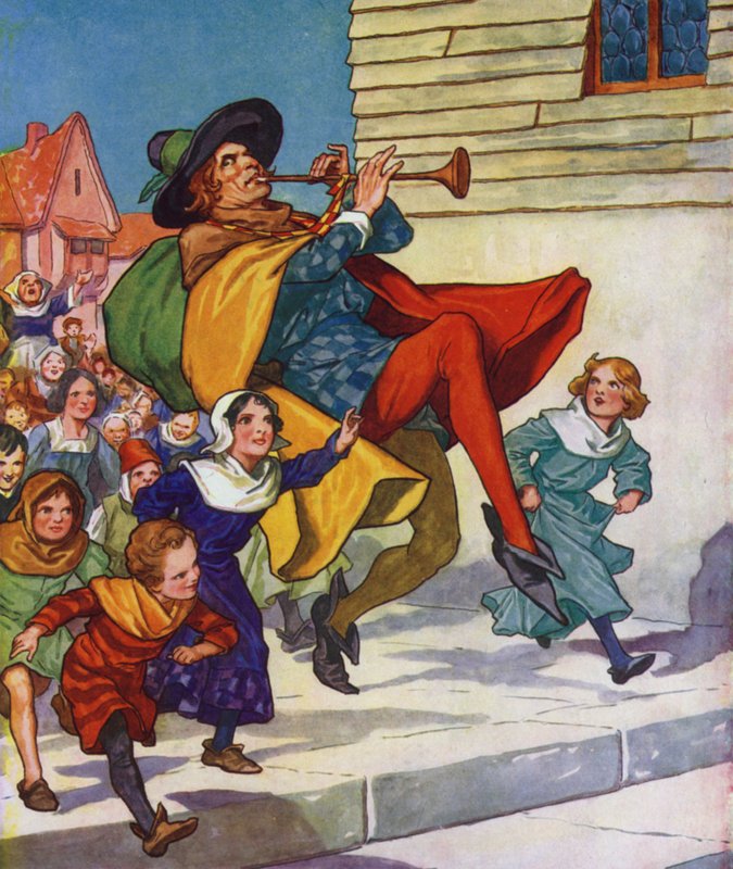 Illustration für Der Rattenfänger von Hameln von Thomas Heath Robinson