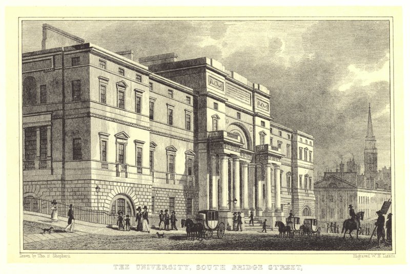 Die Universität, South Bridge Street (Stich) von Thomas Hosmer (after) Shepherd