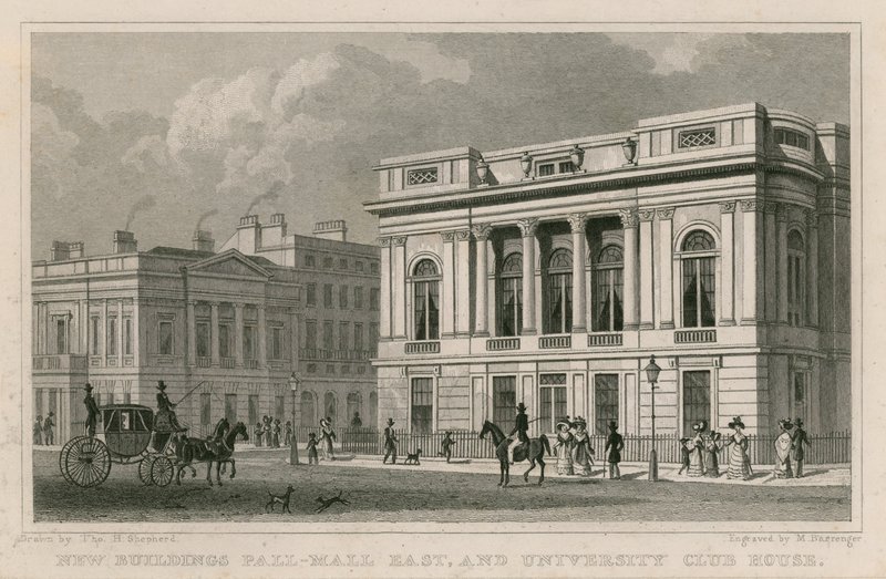 Neue Gebäude Pall Mall East und University Club House von Thomas Hosmer Shepherd