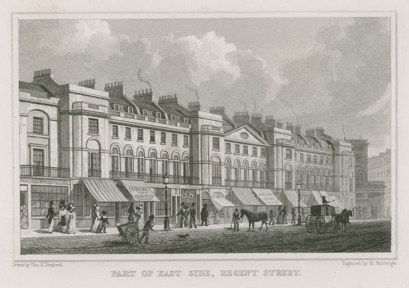 Teil der Ostseite der Regent Street, London von Thomas Hosmer Shepherd