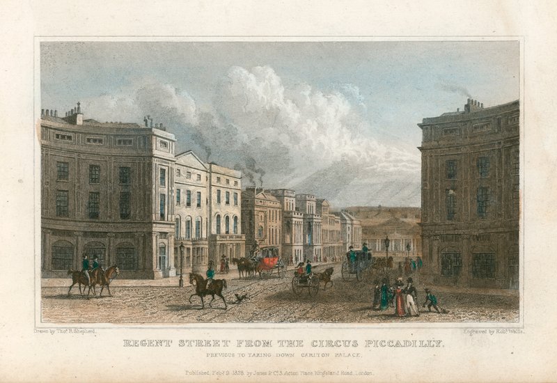 Regent Street vom Circus Piccadilly, London von Thomas Hosmer Shepherd
