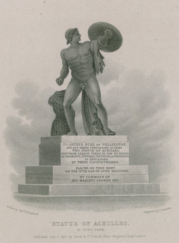 Statue von Achilles im Hyde Park, London von Thomas Hosmer Shepherd