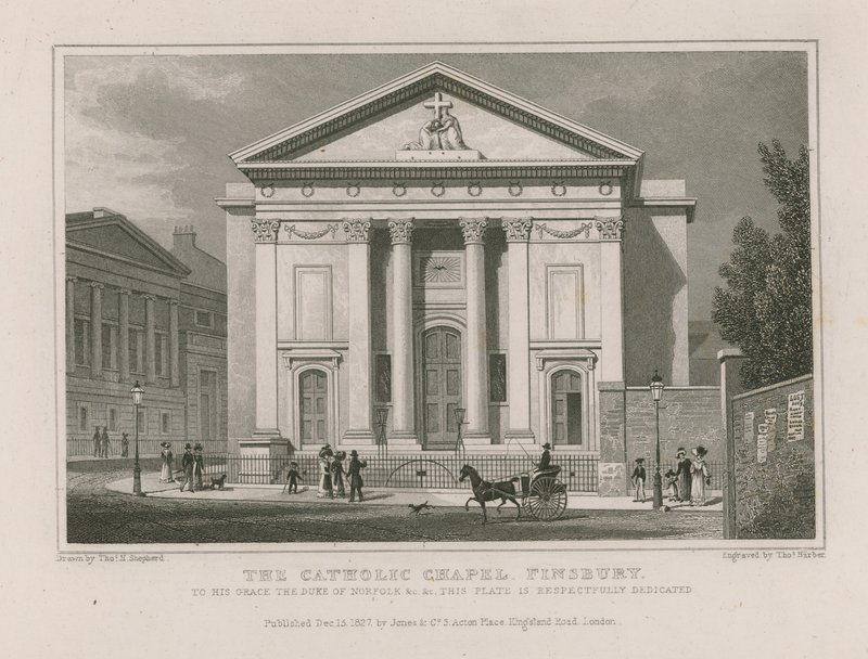 Die katholische Kapelle in Finsbury von Thomas Hosmer Shepherd