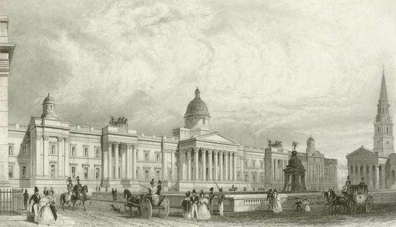 Die neue Nationalgalerie, Trafalgar Square, London von Thomas Hosmer Shepherd
