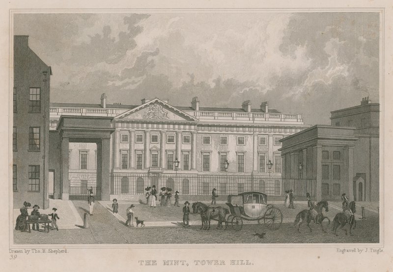 Die königliche Münze, Tower Hill, London von Thomas Hosmer Shepherd