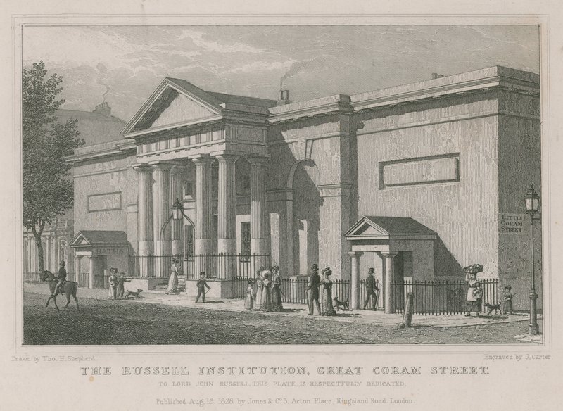 Die Russell Institution, Great Coram Street, London von Thomas Hosmer Shepherd