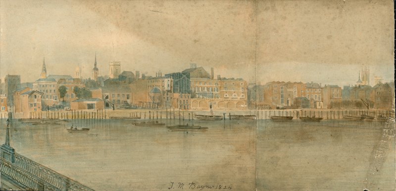 Panorama der Nordseite der Themse in 13 Teilen von Thomas Mann Baynes