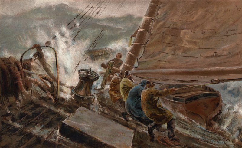 Ein Moment der Gefahr von Thomas Marie Madawaska (after) Hemy
