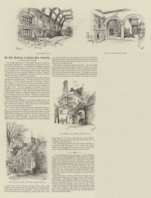 Die neuen Gebäude in Trinity Hall, Cambridge von Thomas Raffles Davison