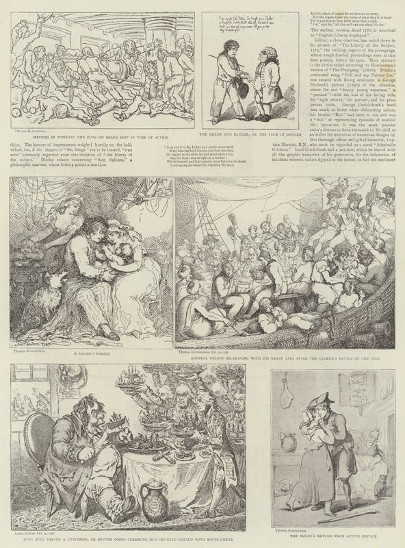 Humorvolle Kunst auf der Royal Naval Exhibition von Thomas Rowlandson