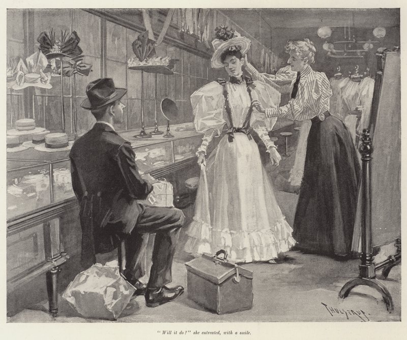 Illustration für Der Tag ihrer Hochzeit, von W. D. Howells von Thure de Thulstrup