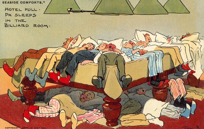 Hotel voll, Papa schläft im Billardzimmer von Tom Browne