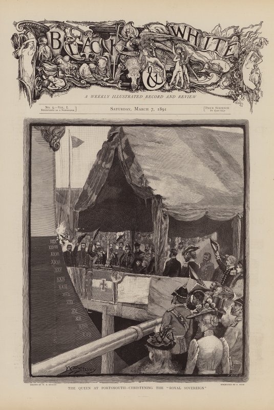 Königin Victoria tauft die Royal Sovereign von W.S. Stacey