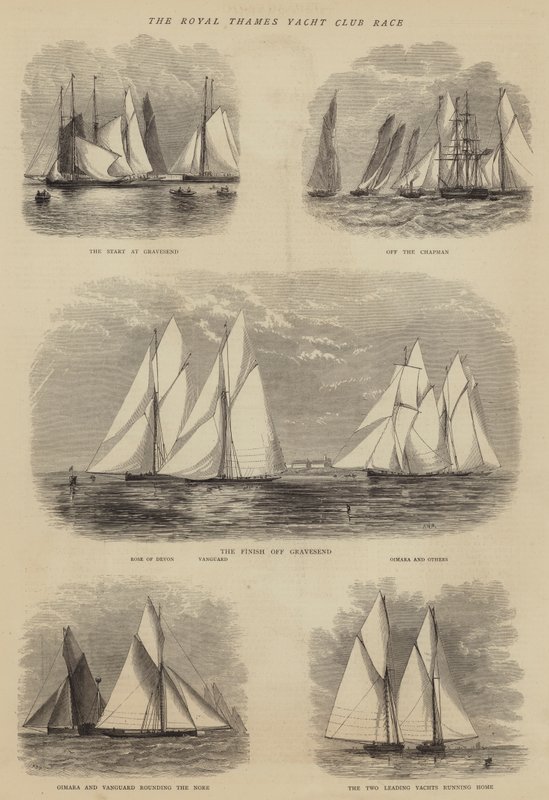 Das Rennen des Royal Thames Yacht Club von Walter William May