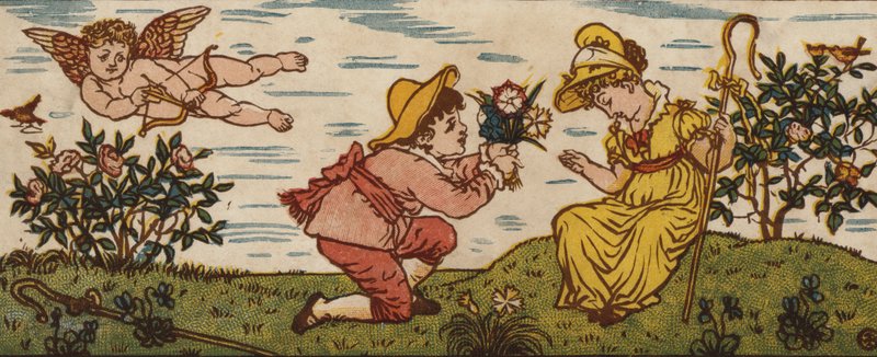 Die Rose ist rot; Das Veilchen ist blau; Die Nelke ist süß; Und du bist es auch von Walter Crane