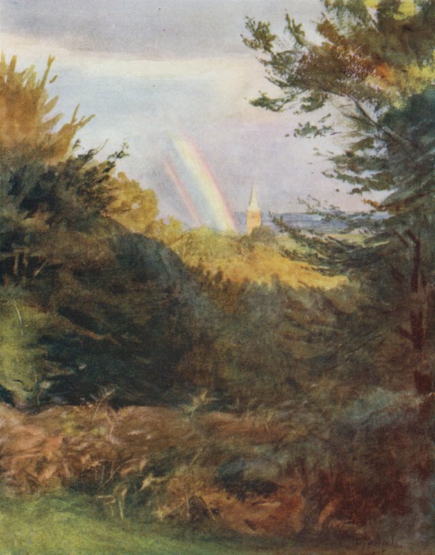 Der New Forest: Lyndhurst Kirche von Emery Down von Walter Frederick Roofe Tyndale