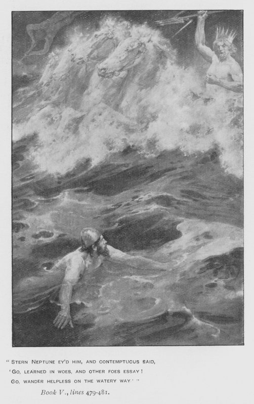 Illustration für Popes Odyssee von Homer von Walter Paget
