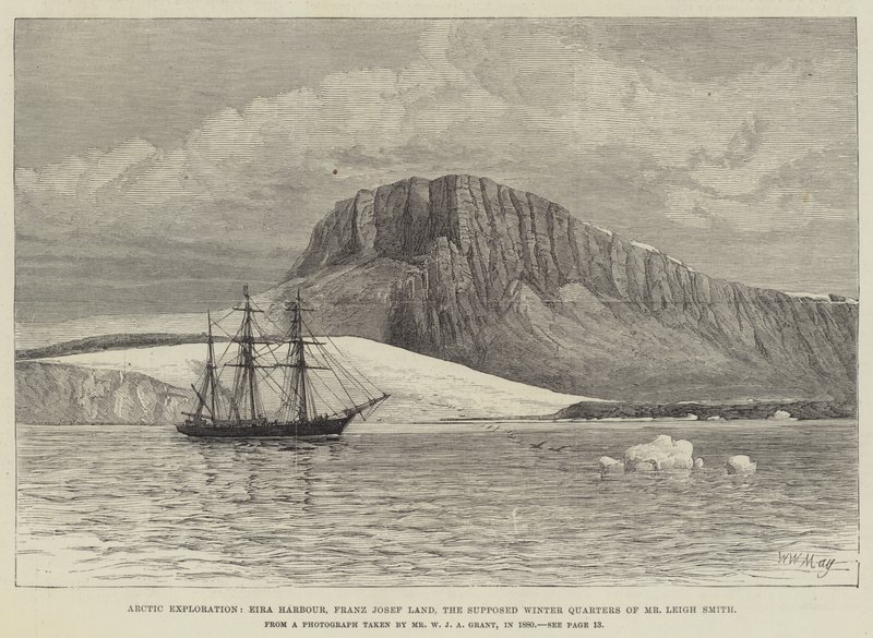 Arktische Erkundung, Eira-Hafen, Franz-Josef-Land, die vermeintlichen Winterquartiere von Mr. Leigh Smith von Walter William May