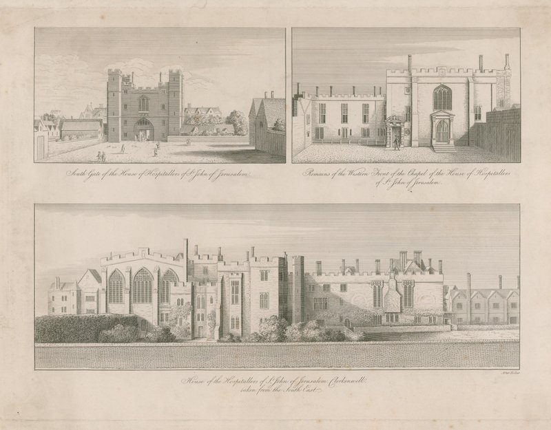 Haus der Hospitaliter des Heiligen Johannes von Jerusalem, Clerkenwell von Wenceslaus Hollar