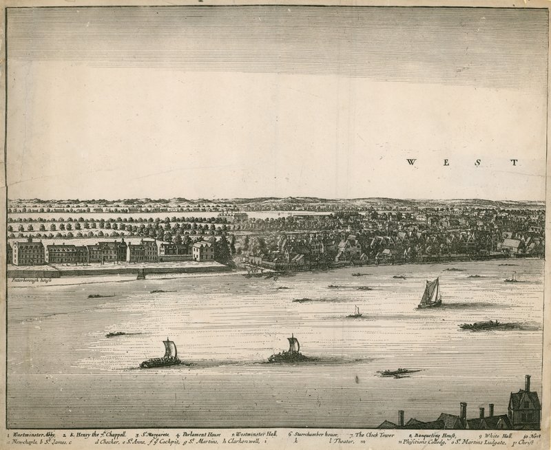 Die Aussicht auf London und Westminster von Lambeth aus von Wenceslaus Hollar