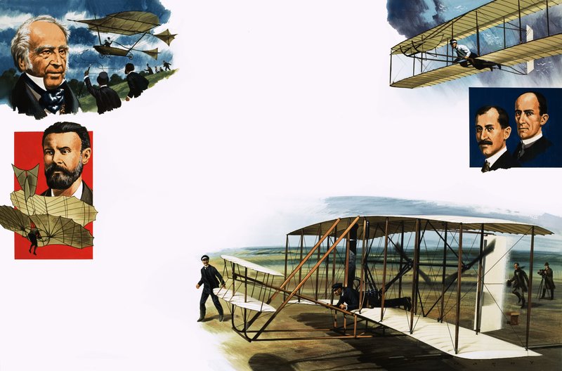 Montage von Flugpionieren von Wilf (20th century) Hardy