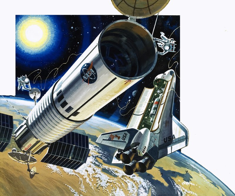 Unidentifizierte Raumfahrtszene von Wilf (20th century) Hardy