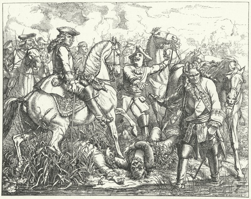 Gefangennahme von Marschall Tallard in der Schlacht von Blenheim, 1704 von Wilhelm Camphausen