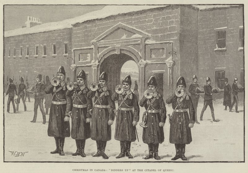 Weihnachten in Kanada, Abendessen in der Zitadelle von Quebec von William Barnes Wollen